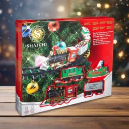 Hanging Christmas Train Set with Light Sound Christmas Toy Train Electric Tracks Toys for Kids Indoor Christmas Decoration