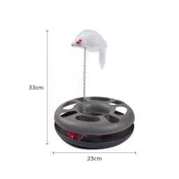Interactive Cat Toy, 3-in-1 Disc, Ball and Mouse Game, Engaging Exercise and Play for Cats of All Ages