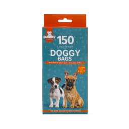 Unscented Doggy Clean Up Bags 150 Pack, Extra Strong and Large for Walking and Outdoor Use