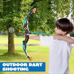 JOYFY Kids Bow and Arrow Set LED Light Up Archery Toy Set with 9 Suction Cup Arrow for Kids Indoor Outdoor Hunting Play Gift Toy