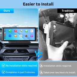 ESSGOO 8.1" Portable Carplay Universal For Cars RVs Trucks Car Stereo Radio SUVs Pickups Android Auto FM BT MP5 Player AUX