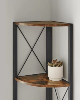 VASAGLE 5-Tier Corner Shelf, Storage Shelf Unit Multifunction, Bookcase, Plant Stand