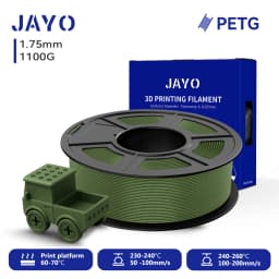 JAYO 3D PETG Filament 1.75mm +/-0.02mm 1100g PLA Printer Filament Neatly Wound 3D Printing Material For Bambu FDM 3D Printer