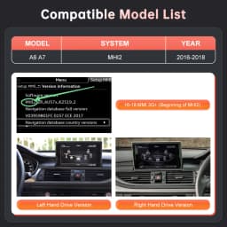 Wireless CarPlay Car Multimedia Display For Audi A6 A7 2016-2018 Linux Touch Screen with Android Auto Airplay Autolink Functions