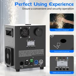 LeLeght New 800W Pyrotechnics Machines Cold Spark Fire Machine D-MX512 With Remote Control for Bar Party Christmas Wedding