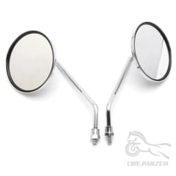 Universal 10mm Chrome Modified Silver Rearview Mirrors Motorcycle Motocross Scooter E-bike Racing Motorbike Side Mirror