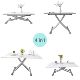 Height Adjustable Coffee Table, Modern Expandable Dining Table,Save Space Table for Living Room,Dining room