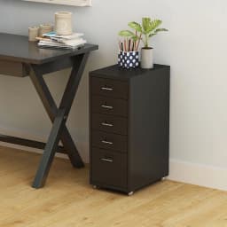 【Breeins】Vertical File Cabinet with Wheels Storage Shelf For Home Office