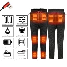 Winter Heated Pants 8 Zone Temperature Contro Electric Heating Trousers Cycling 3 Temperature Control Thermal Pant For Camping