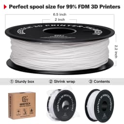 GEEETECH 3D Printer Flexible Filament TPU Material 1kg 2.2LBS/Spool 1.75mm Plastic Vacuum Packaging, Non-Toxic High Quality Safe