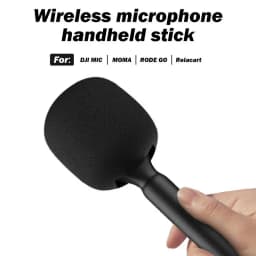 Wireless Microphone Handle Grip Stick Handheld Adapter Metal Bracket Handle For Moma/ For DJI Mic/Rode Go/Relacart