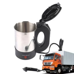 Car Kettle Truck Electric Water Heater Truck Stainless Steel Car Coffee Mug Heated Water Cup Pot Bottle 12V/24V For Travel