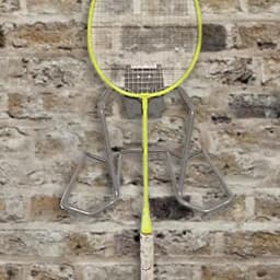 Tennis Racket Wall Mount Non-slip Metal Sports Equipment Organizer Holds 6 Balls and 4 Rackets Wall Mounted Garage Organizer for