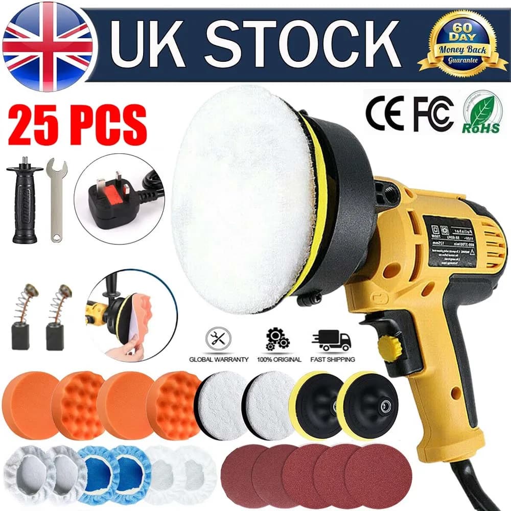 5" Electric Car Polisher Buffer Sander Detailing Orbital Polishing Machine UK