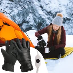 Heated Winter Gloves Heated Ski Gloves Touchscreen Warm Gloves for Outdoors Hunting Fishing Heated Work Gloves Hand Warmer