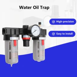 1/2" 1/4" Water Oil Trap Air Line Filter Regulator Trap Separator Compressor Gauge