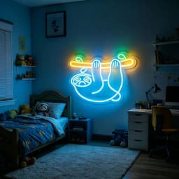 Sloth Neon Sign Dimmable Led Animal Sign for Wall Decor USB Powered Bright Neon Animal Signs for Home, Garden, Bars, Restaurants, Hotels, Stores, Clubs 15.35”x10.43”