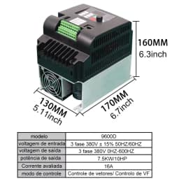 VFD 380 4KW AC 380V 1.5kW/2.2KW/4KW/5.5KW/7.5KW Variable Frequency Drive 3 Phase Speed Controller Inverter Motor VFD Inverter