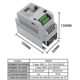VFD 380 4KW AC 380V 1.5kW/2.2KW/4KW/5.5KW/7.5KW Variable Frequency Drive 3 Phase Speed Controller Inverter Motor VFD Inverter