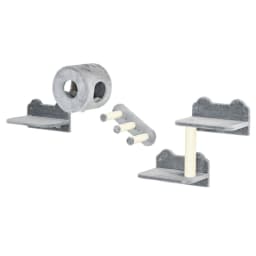 PINGGO 4PCS Wall Mounted Cat Tree, with Steps, Perch, Cat House Solid Production, Soft and Comfortable Touch