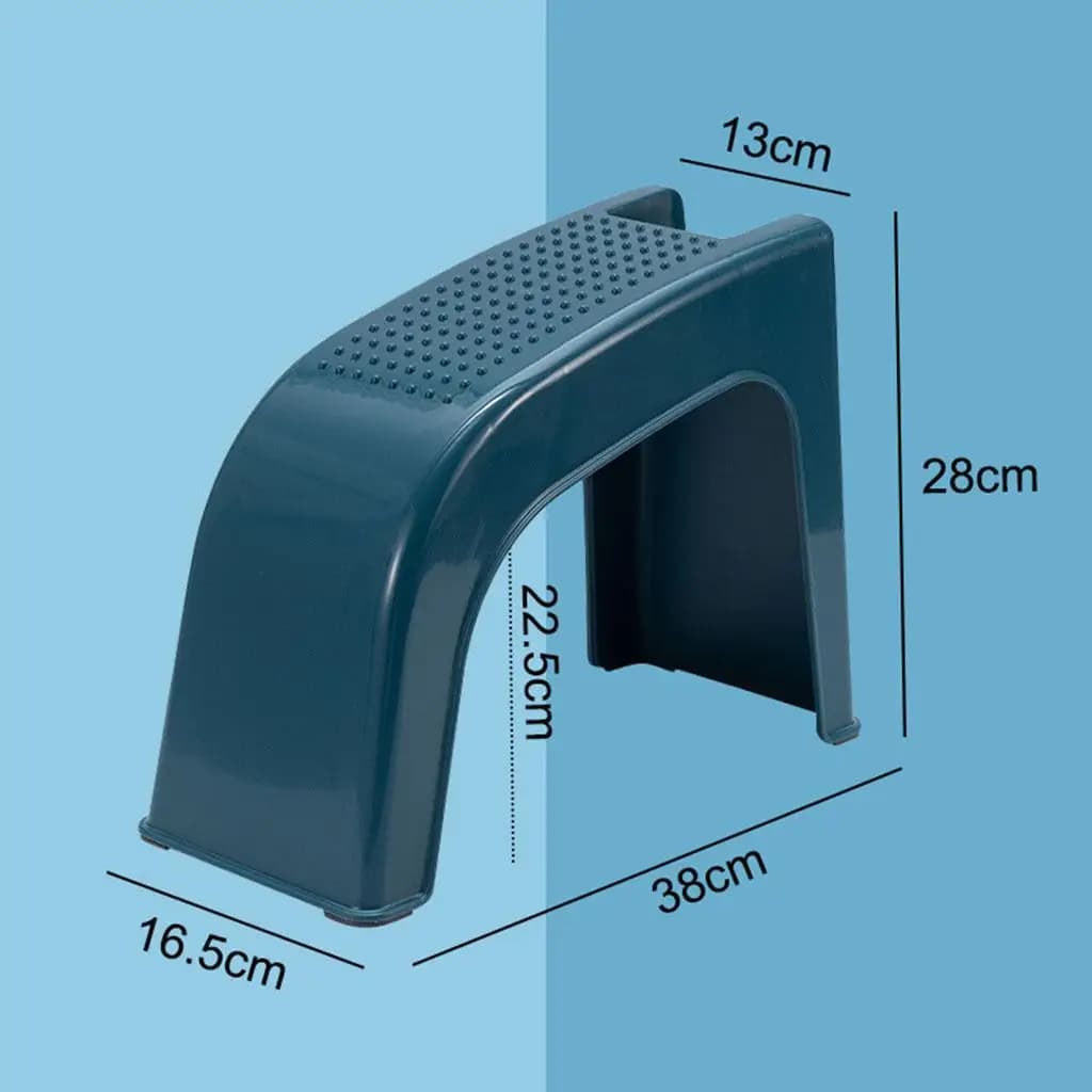 Home Bathroom Shower Foot Rest Stand with LED Light Non Slip Plastic Stool for Trimming Toenails