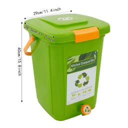 Compost Bins Kitchen Compost Bin Compost Container Large Capacity Compost Container Double Cover 10L/15L/20L
