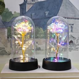 8.5 cm diameter*height 15 cm from the base,LED Eternal Rose Artificial Flower, Valentine's Day & Wedding Gift