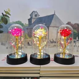 8.5 cm diameter*height 15 cm from the base,LED Eternal Rose Artificial Flower, Valentine's Day & Wedding Gift