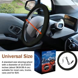 Rayhong Car Heated Steering Wheel anti Sslip Universal Steering Wheel Cover Quick Hand Warming Heating Protective Cover