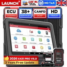 New LAUNCH X431 PRO V5.0 Car Diagnostic Tools Auto Full System ECU Coding Active Test OBD2 Scanner 37 Reset CAN FD DBScar VII