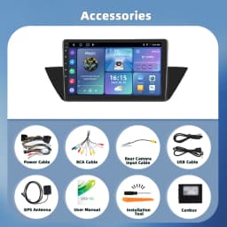 Podofo Android Car Radio For BMW X1 2010-2016 Carplay Android Auto Multimedia Player GPS Navigation RDS Head Unit