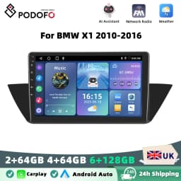 Podofo Android Car Radio For BMW X1 2010-2016 Carplay Android Auto Multimedia Player GPS Navigation RDS Head Unit
