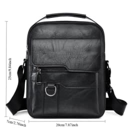 Men's Shoulder Fashionable Suitable for Daily Use Travel Versatile Adjustable Shoulder Straps Pu Material Lightweight and Simple