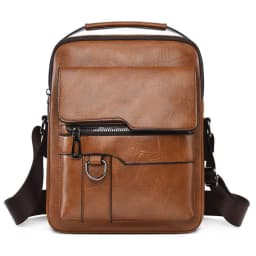 Men's Shoulder Fashionable Suitable for Daily Use Travel Versatile Adjustable Shoulder Straps Pu Material Lightweight and Simple