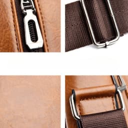 Men's Shoulder Fashionable Suitable for Daily Use Travel Versatile Adjustable Shoulder Straps Pu Material Lightweight and Simple