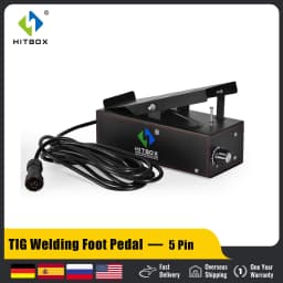 HITBOX 5 Pin Foot Pedal For TIG Welding Foot Pedal 0-200Amp Control Pedal 3M Foot Panel Compatible With HITBOX HBT250P AC/DC