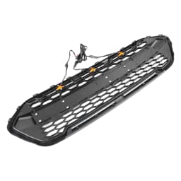 Artudatech Matte Black Front Bumper Grille Raptor Style For Ford Transit Custom Trail W/ 3LED 2018-2023