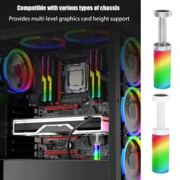 Gpu Stand Gpu Sag Support Height Adjustable Height Adjustable Graphics Card Support Eliminate Gpu Sag Argb Light Effect Magnetic