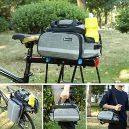 WEST BIKING Bicycle Pannier Bags Waterproof Large Capacity Bike Trunk Bag 3 in 1 MTB Road Cycling Luggage Carrier Rear Seat Bags