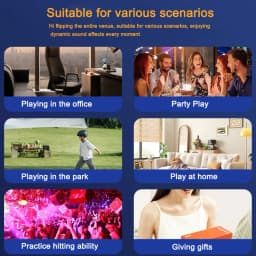 Air Drum with Drumsticks Sets Portable Electronic Virtual Air Drum Drumsticks Pedals Professional for Beginners Children Adults