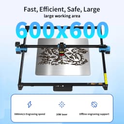Twotrees TTS-20W MAX Laser Engraver Y-axis Dual Motor Design Laser Engraving Cutting Machine Support Wifi Large Size 600x600mm