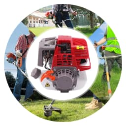 4-Stroke Gasoline Engine Pull Start Gasoline Engine Single Cylinder Red 4-Stroke Engine