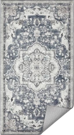 SONGMICS HOME Area Rug, 80 x 150 cm Rug for Bedroom, Non-Slip Carpet, Traditional Vintage Style, Home Decor