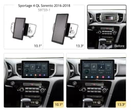 1920*1080 PX6 Android 10.0 for Kia Sportage 4 QL Sorento 2016 - 2018 Car Radio Auto Multimedia head Unit 13.3" IPS Rotatable
