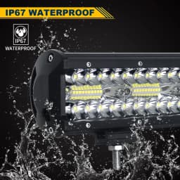 8D 9 - 23in 180W-480W Off Road LED Light Bar with 2x60W Work Light Wire Kit 12V 24V Led Bar for Car Jeep Truck 4x4 ATV Boat