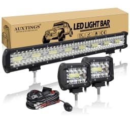8D 9 - 23in 180W-480W Off Road LED Light Bar with 2x60W Work Light Wire Kit 12V 24V Led Bar for Car Jeep Truck 4x4 ATV Boat