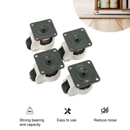 4pcs/Set Swivel Workbench Heavy Duty Machine Levelling Castors Wheels Total Load Capacity 1000kg