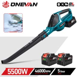 ONEVAN 5500W Brushless Electric Air Blower 46000RPM Cordless Leaf Dust Snow Blowing Clean Power Tool For Makita 18V Battery Pin
