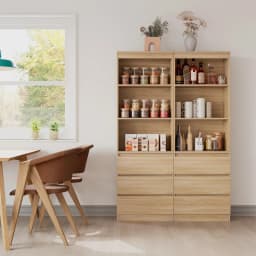 Getone Tall Bookcase, Living Room Bookshelf with 3 Drawers and 3 Shelves, Freestanding Storage Cupboard Display Cabinet 60x35x180cm White/Black/Oak