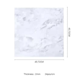 24Pcs Square Self Adhesive Stone Effect Floor Tiles